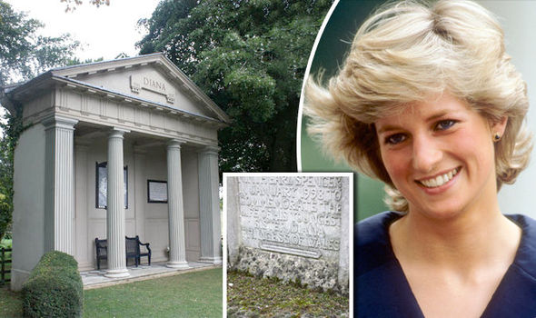 what is princess diana buried with?
